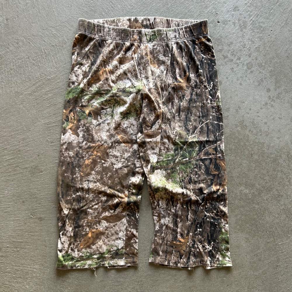 Vintage 90s Cabelas Camo Sweatpants Size XXL Brown Cotton Zonz Woodlands Baggy